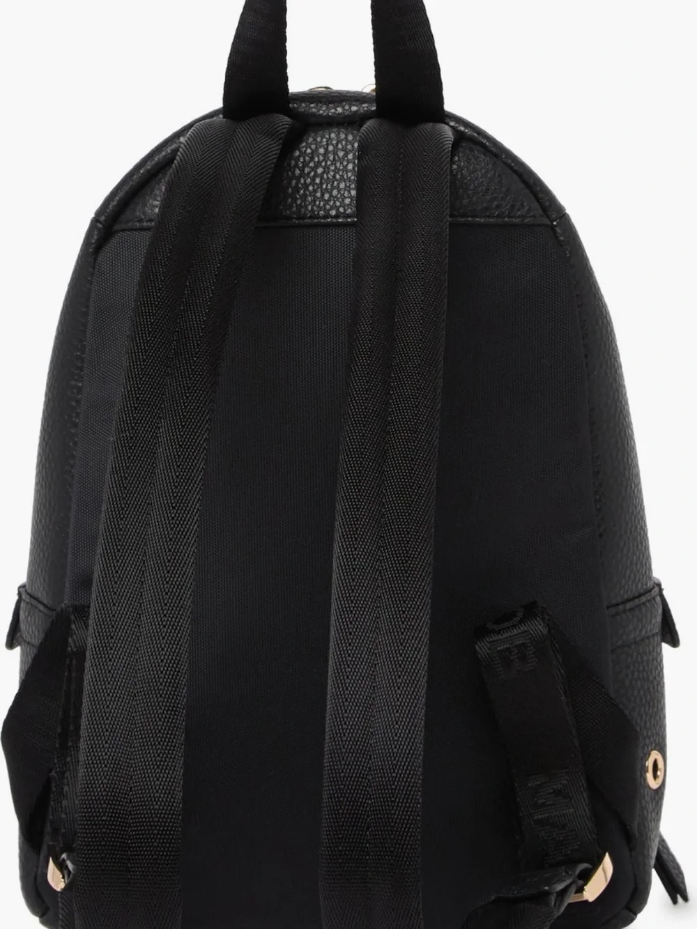 Marc Jacobs Black Pebbled Leather Mini Backpack with Gold Hardware